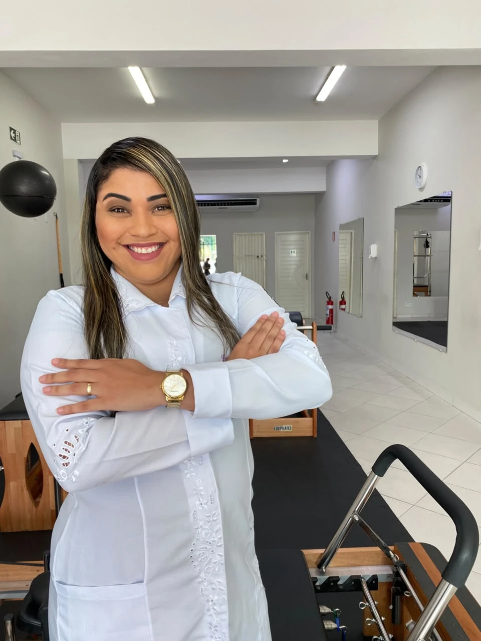 Malena Araújo em seu ambiente profissional